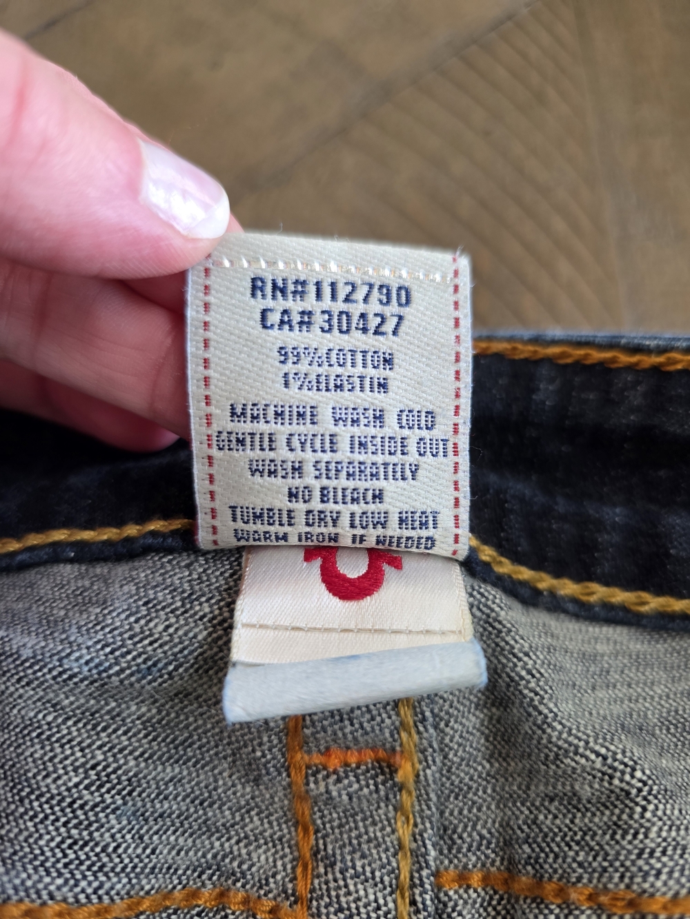 Vintage True Religion Stella Straight Jeans Womens Size 30 Made USA Indigo - Picture 8 of 9